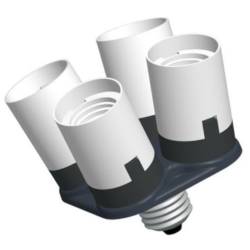 Falcon Eyes Douille de Lampe AD-4E27 de 1 à 4 Lampes