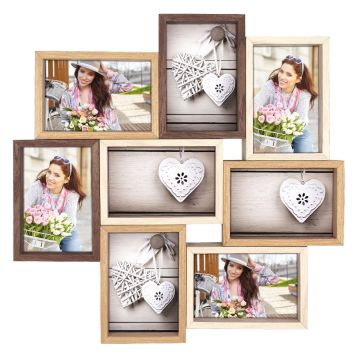 Zep Cadre Photo Collage en Bois TY013 Montreaux pour 8 Photos