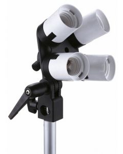 Falcon Eyes Douille LH-4E27LS 4 x E27 avec support inclinable