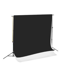 Falcon Eyes Système de Fond SPK-2 avec 2 Rouleaux Noir/Blanc 1,35x11 m