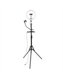 StudioKing LED Vlog Set SK-K190 avec lampe circulaire et support de microphone
