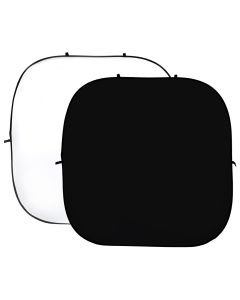 StudioKing Panneau de fond Blanc/Noir 240x240 cm