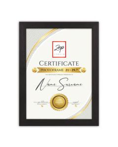 Zep V4721B Certificate Noir 21x29,7 cm