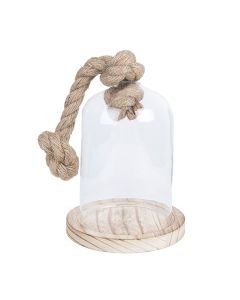 Clayre Eef 6GL2220 Cloche en Verre Transparent 12x19 cm